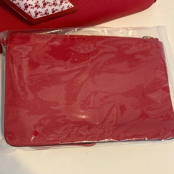 Stunning Red Dior Medium Satchel with CLUTCH AND Crossbody Strap EUC! 🤩🤩🤩 - Picture 6 of 16